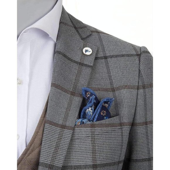 TWEEN Grey and Gold Mix and Match Suit (Slim Fit) - Picture 3 of 5